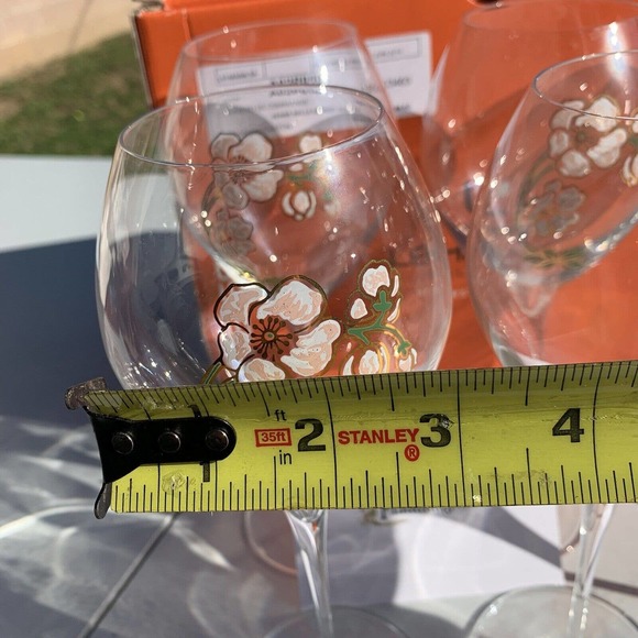 Perrier Jouet Verre Belle Epoque Hand Painted Animone Grand Champagne 6pc Set - Picture 5 of 11